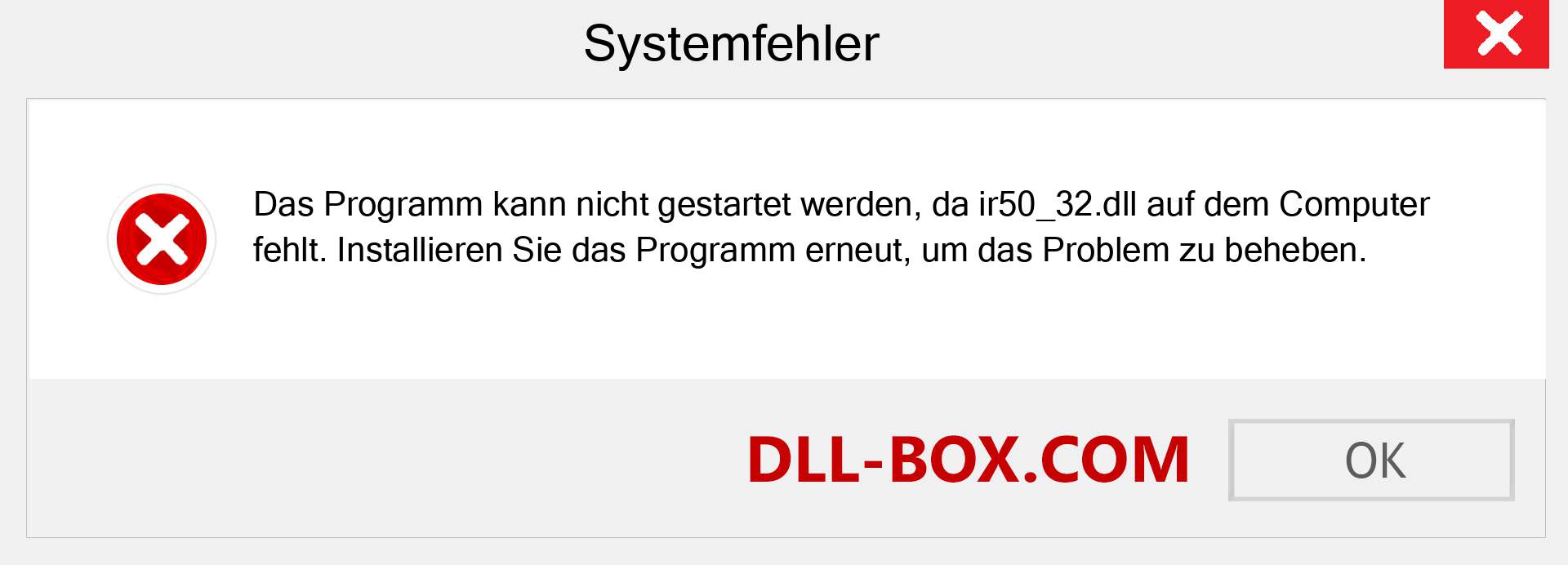 ir50_32.dll-Datei fehlt?. Download für Windows 7, 8, 10 - Fix ir50_32 dll Missing Error unter Windows, Fotos, Bildern