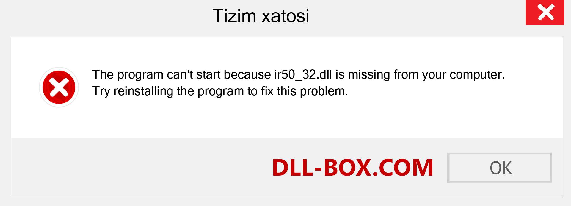 ir50_32.dll fayli yo'qolganmi?. Windows 7, 8, 10 uchun yuklab olish - Windowsda ir50_32 dll etishmayotgan xatoni tuzating, rasmlar, rasmlar